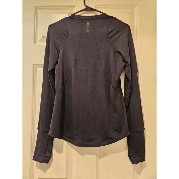 Under Armour Rush Long Sleeve Black Workout Wear Running Breathable Size Medium - Picture 2 of 6